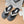 Double C Thong Sandals Lambskin Black White