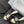BLACK LAMBSKIN CC SLIDE SANDALS