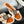 VIVID ORANGE FABRIC CC SLIDE SANDALS