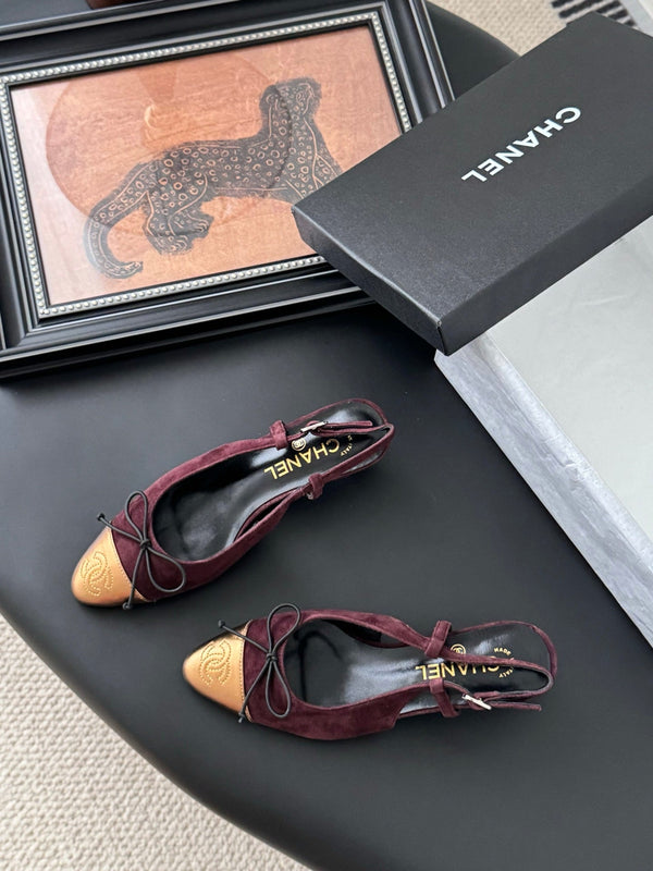 CC 25 Slingback in pelle scamosciata rossa 305275
