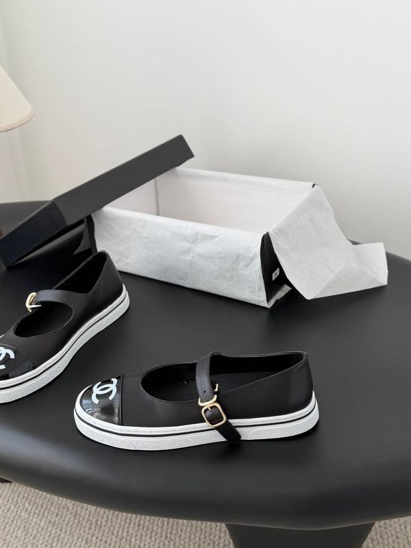 CC 26P Mary Jane Black Patent Leather Lambskin 670807