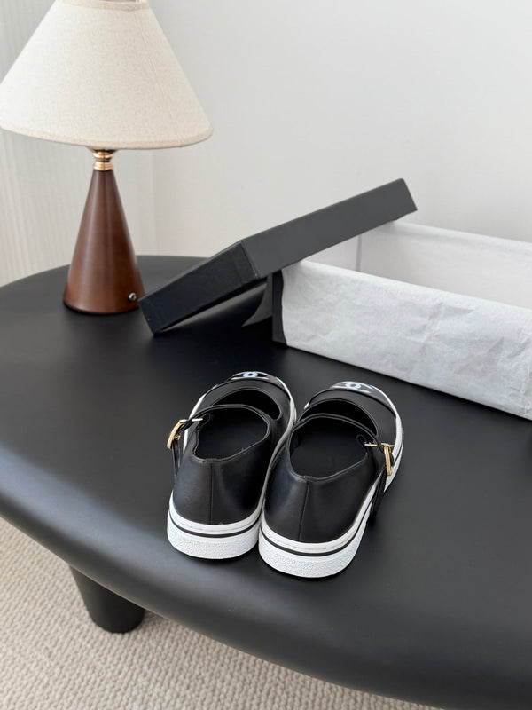 CC 26P Mary Jane Black Patent Leather Lambskin 670807