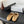 CC 26K Bow Ballet Flat Beige Black Lambskin Canvas 670828