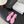 CC Sandales à brides en peau de mouton rose 670391