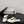CC Half-Slippers Flat Black White Calfskin 717817