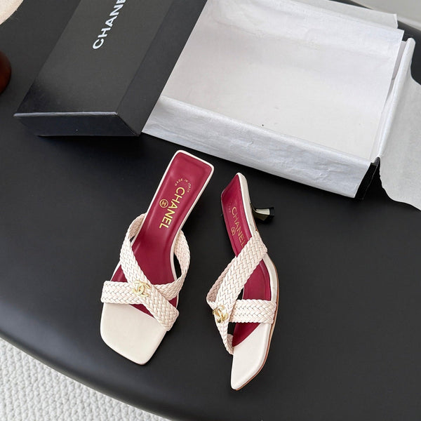 CC 26s Cross Slippers Light Pink Lambskin 914973
