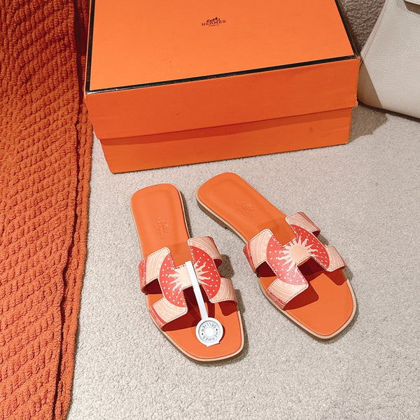 Sandali HM 3D Oran in pelle di vitello arancione 243962