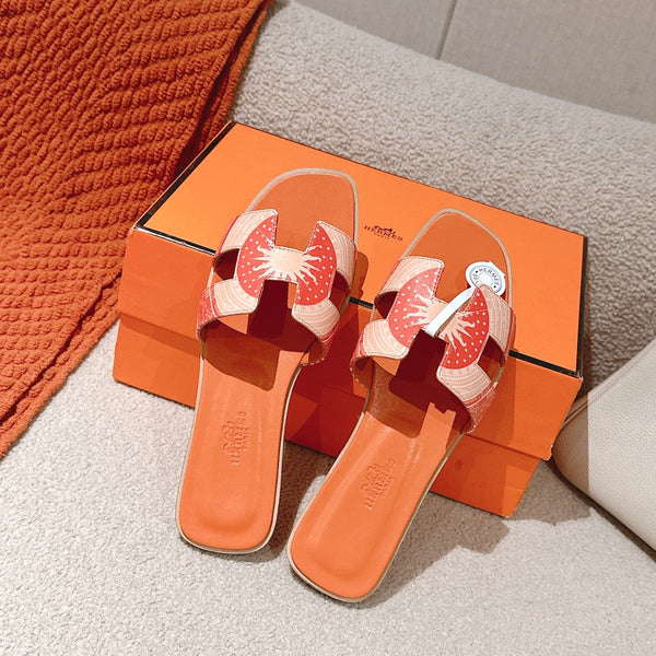 Sandali HM 3D Oran in pelle di vitello arancione 243962
