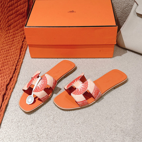 Sandali HM 3D Oran in pelle di vitello arancione 243962