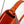 CHYPRE WALLET-POUCH 21 IN ORANGE GOYARDINE CANVAS AND CALFSKIN