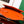 CHYPRE WALLET-POUCH 21 IN ORANGE GOYARDINE CANVAS AND CALFSKIN