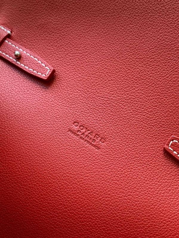 PORTAFOGLIO-BORSA 21 CHYPRE IN TELA GOYARDINE ROSSA CLASSICA E PELLE DI VITELLO