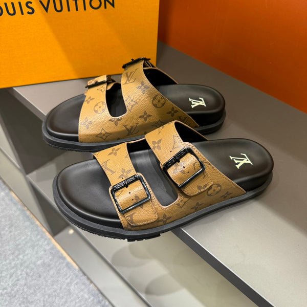 LV DAD SANDAL COPPER BROWN MONOGRAM CALFSKIN