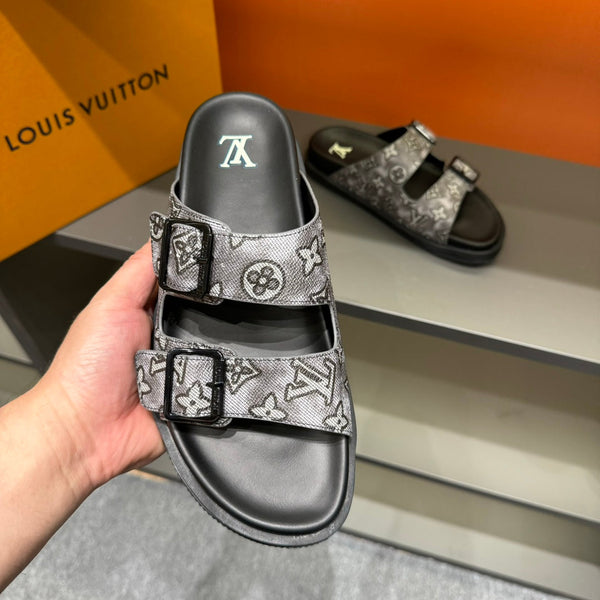 LV DAD SANDAL ASH GREY MONOGRAM CALFSKIN