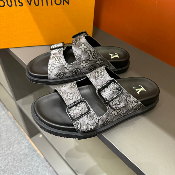 LV DAD SANDAL ASH GREY MONOGRAM CALFSKIN