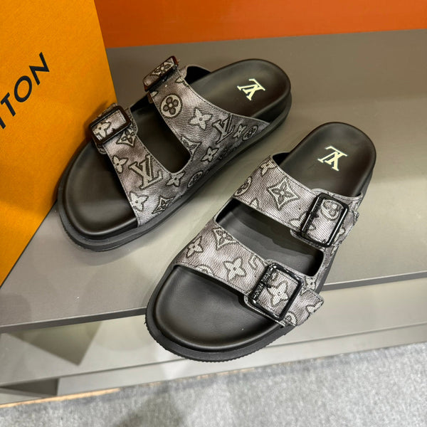 LV DAD SANDAL ASH GREY MONOGRAM CALFSKIN