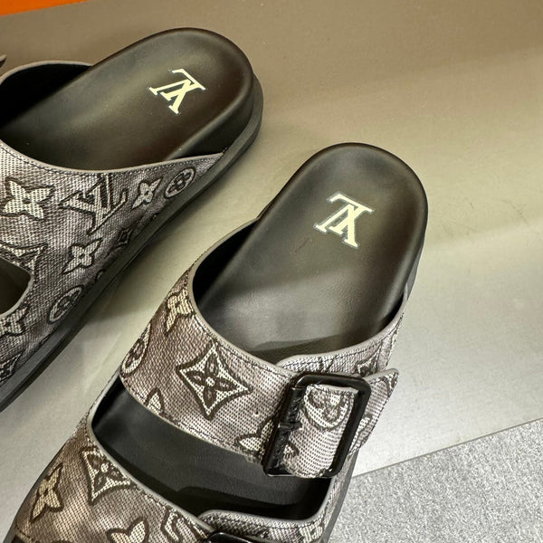 LV DAD SANDAL ASH GREY MONOGRAM CALFSKIN