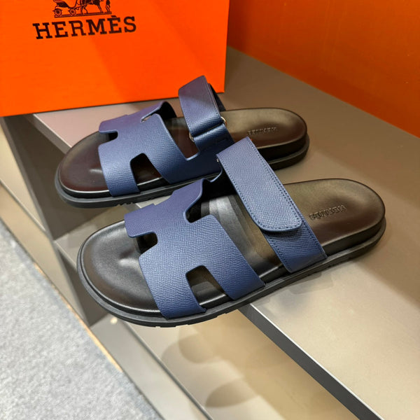 HM CHYPRE SANDAL NAVY EPSOM CALFSKIN