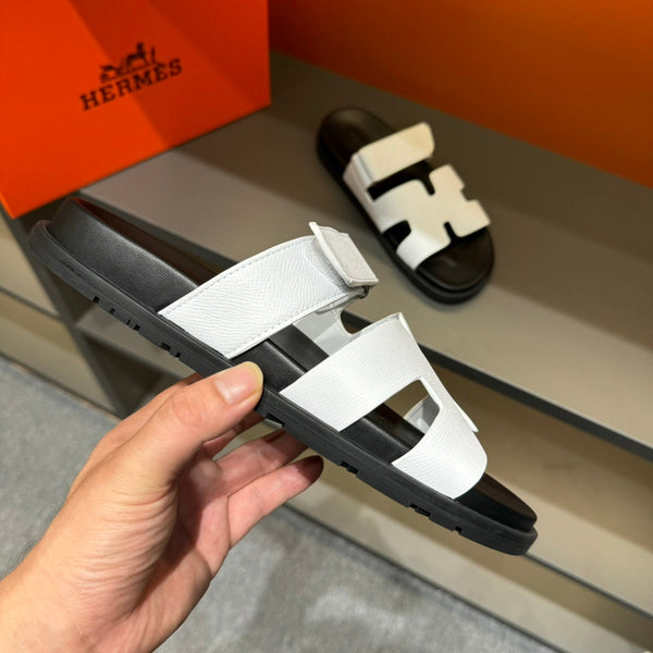 HM CHYPRE SANDAL WHITE EPSOM CALFSKIN