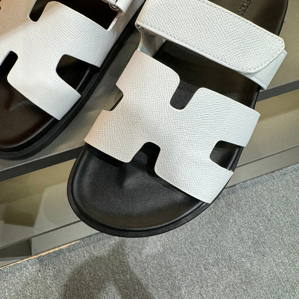 HM CHYPRE SANDAL WHITE EPSOM CALFSKIN