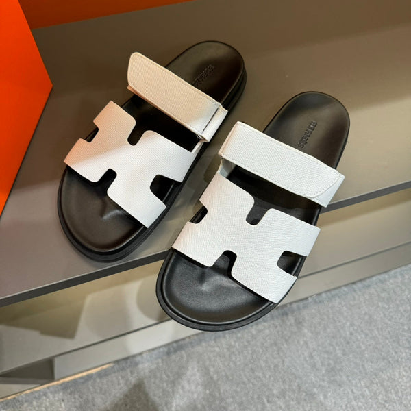 HM CHYPRE SANDAL WHITE EPSOM CALFSKIN