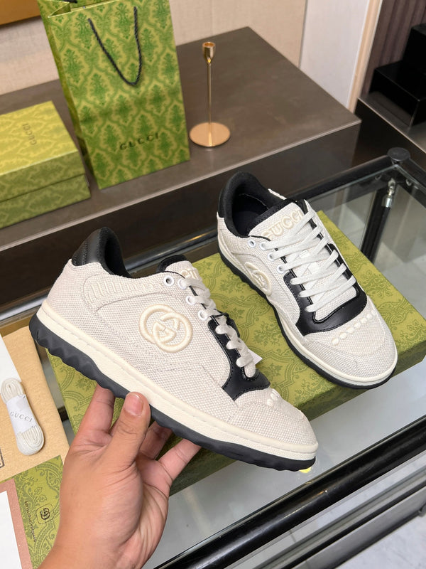 GG MAC80 TRAINER IN PELLE DI VITELLO BIANCO CREMA E NERO