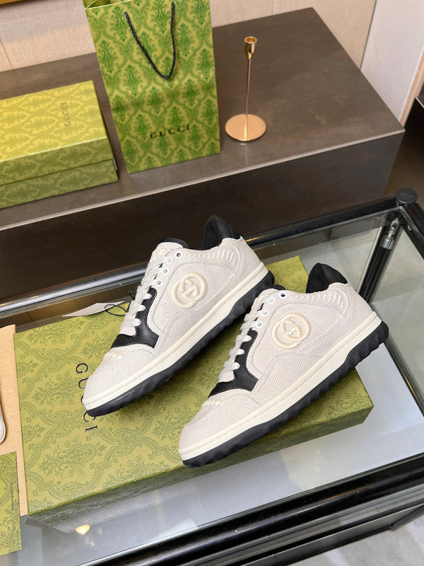 GG MAC80 TRAINER IN PELLE DI VITELLO BIANCO CREMA E NERO