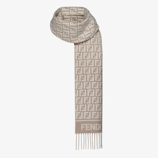 Écharpe FF 200 CM Grège Laine Cachemire 103253