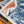 HM Flamingo Party Tattoo Double Face Scarf 90 Orange Blue Twill Silk 194438