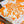 HM Sous le Charme d'Orphee Detail Scarf 90 Orange Colorful Twill Silk 194445