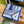 GG Double-Sided 90x90cm Blue Colorful Twill Silk 194456