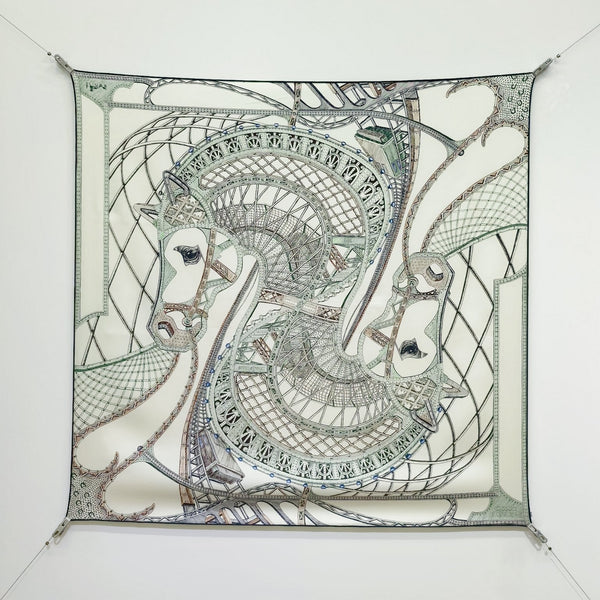 HM 26s Chevaux d'Hephaistos 90x90cm Scarf Twill Silk 402764