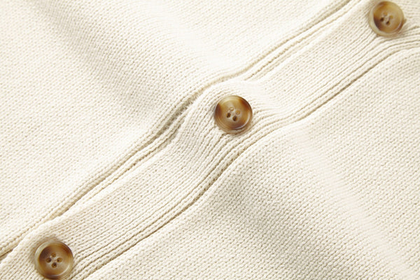 CD Pocket Cardigan White Cotton