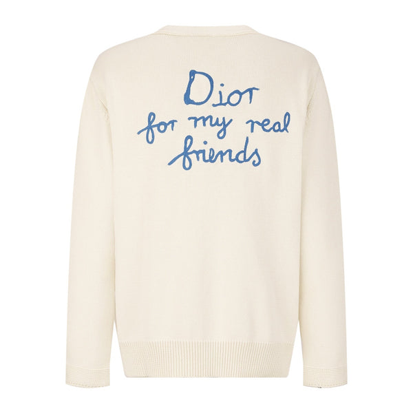 CD Pocket Cardigan White Cotton