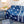 FLOWER BLANKET IN COBALT BLUE MIX WHITE MILK VELVET 142843
