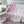 NEO MONOGRAM BLANKET IN WHITE MIX BABY PINK MILK VELVET 273949
