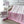 NEO MONOGRAM BLANKET IN WHITE MIX BABY PINK MILK VELVET 273949