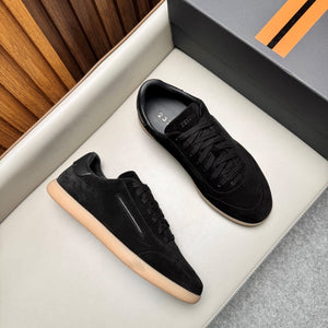 Zegna Men's 232 Low-Top Sneakers Black Suede