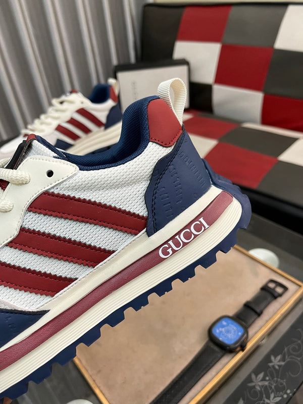 Sneaker da uomo GG x Adidas in pelle scamosciata multicolore 554163