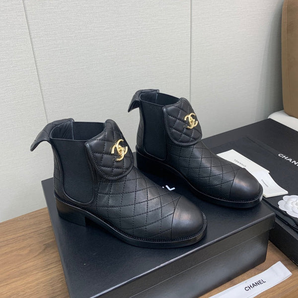 CC Short Boots 45mm Black Lambskin