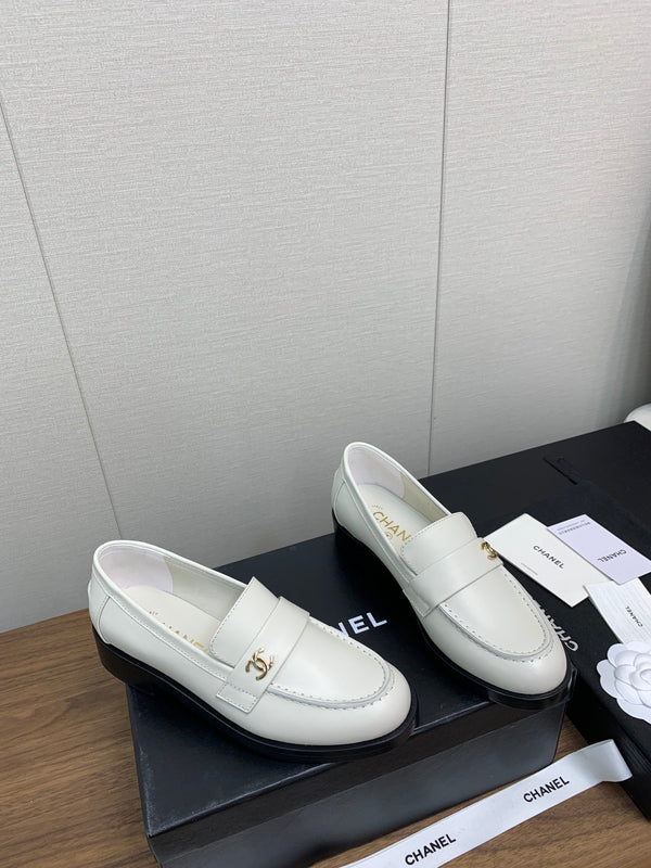 CC Loafers 25mm White Lambskin