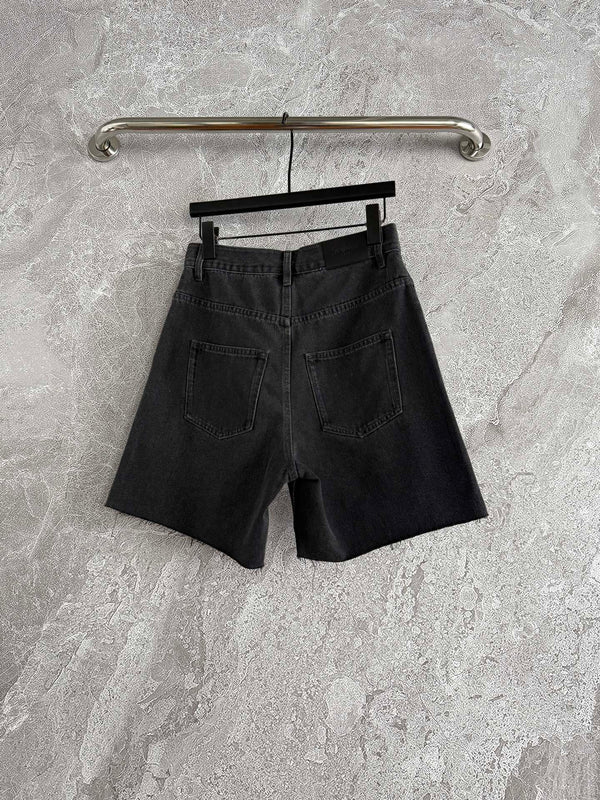 YSL Denim Short Black Cotton