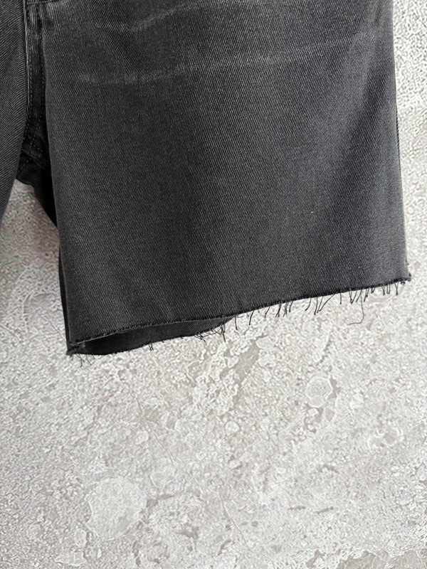 YSL Denim Short Black Cotton
