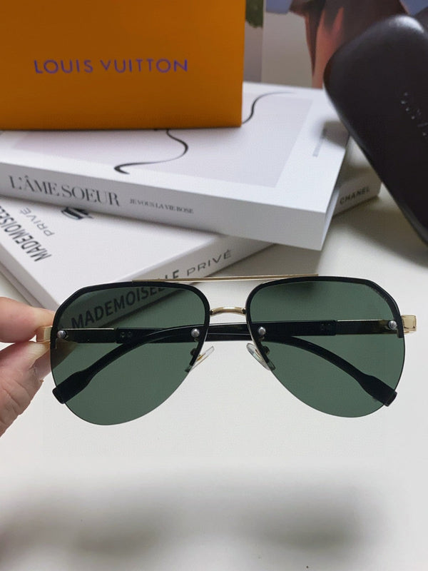 OCCHIALI DA SOLE PILOTA 582589 IN METALLO ORO LENTI VERDE SCURO