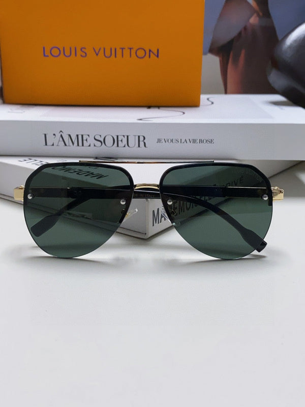 OCCHIALI DA SOLE PILOTA 582589 IN METALLO ORO LENTI VERDE SCURO