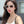MASCOT PILOT SQUARE SUNGLASS 581377 IN WHTIE ACETATE GOLD METAL
