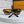 RECTANGLE SUNGLASSES 575848 IN BLACK ACETATE ORANGE METAL YELLOW LENS