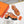 HM Jam 70 sandal In Brown Orange Suede 120311