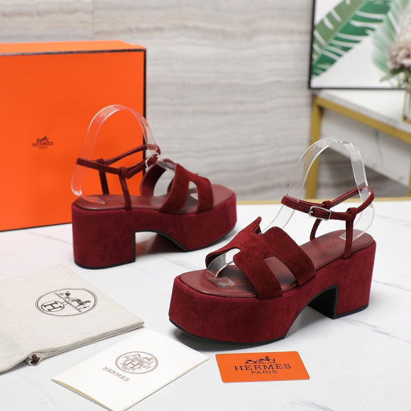 Sandalo HM Jam 70 in pelle scamosciata bordeaux 120315