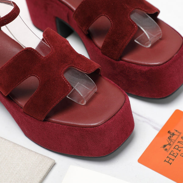 Sandalo HM Jam 70 in pelle scamosciata bordeaux 120315